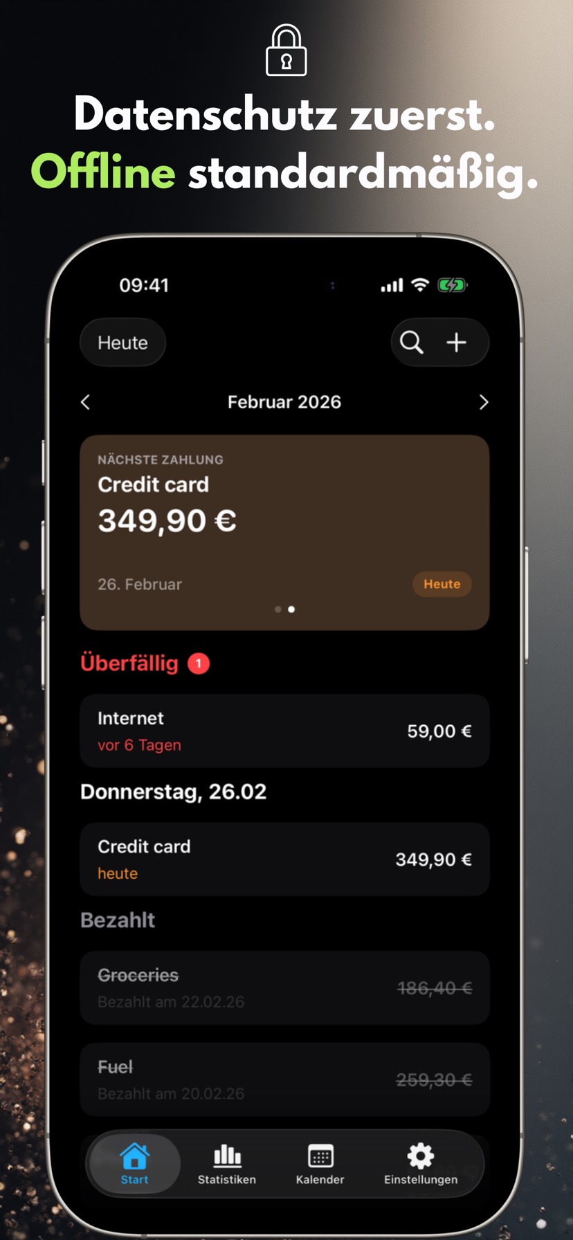 Datenschutz zuerst. Offline standardmäßig. — iPhone