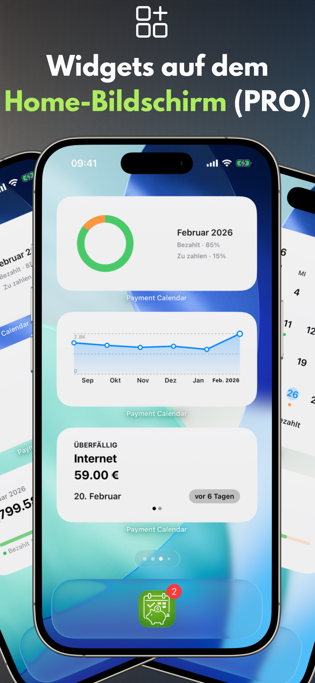 Widgets auf dem Home-Bildschirm (PRO)
