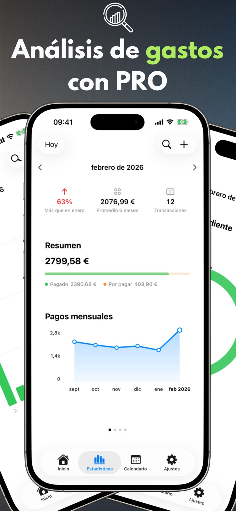 Análisis de gastos con PRO — iPhone