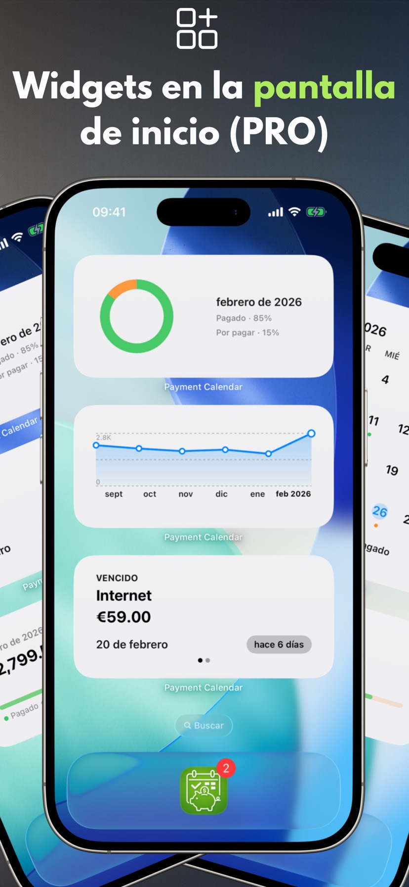 Widgets en la pantalla de inicio (PRO) — iPhone