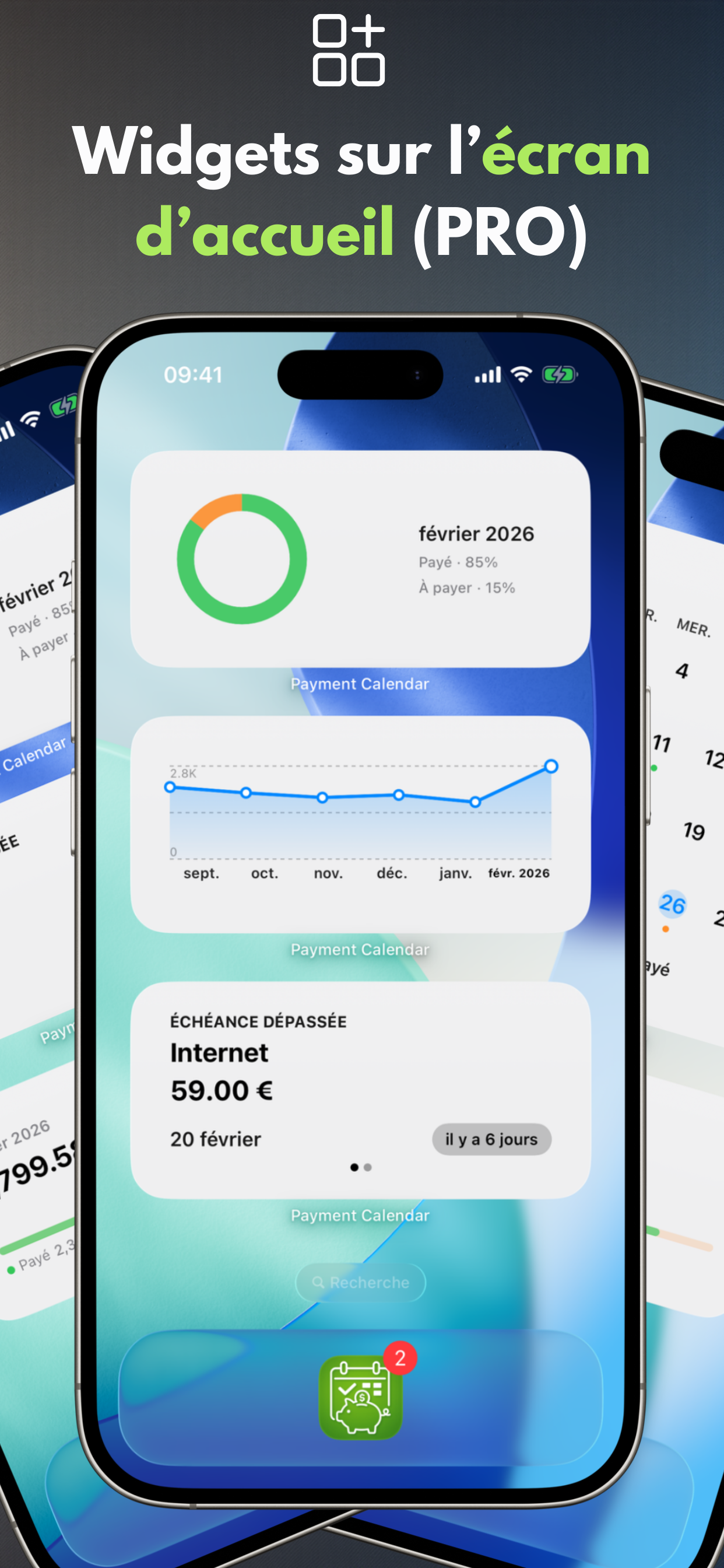 Widgets sur l'écran d'accueil (PRO)