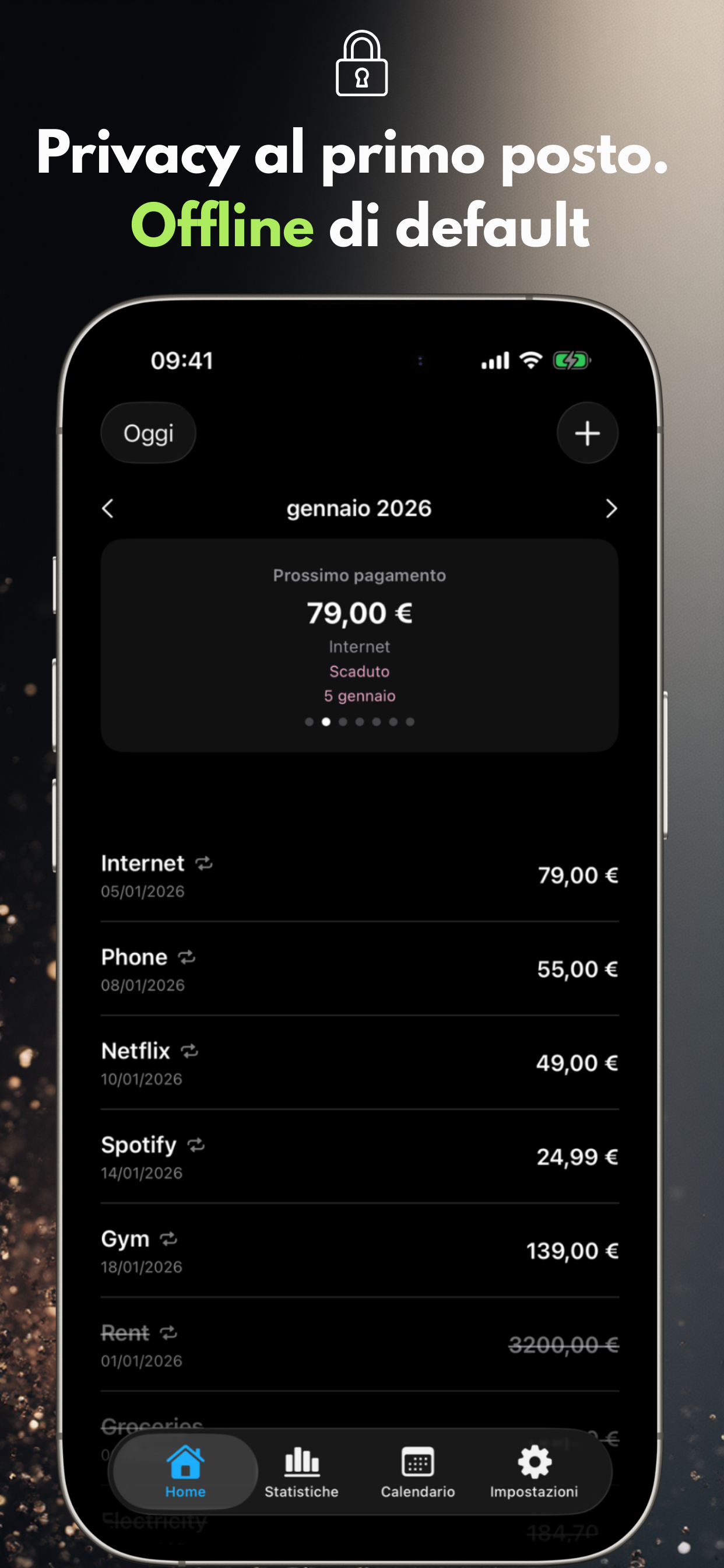 Privacy first. Offline by default.