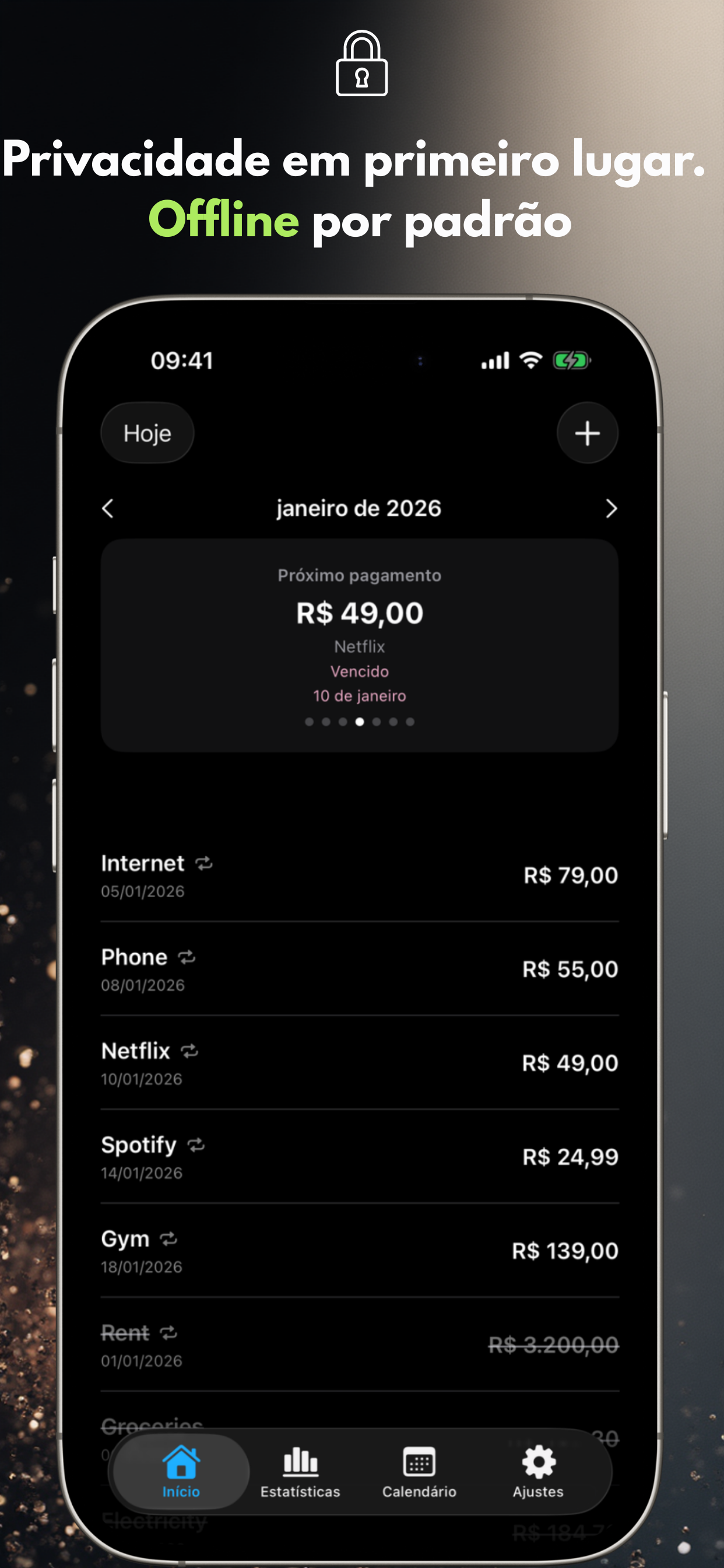 Privacy first. Offline by default.