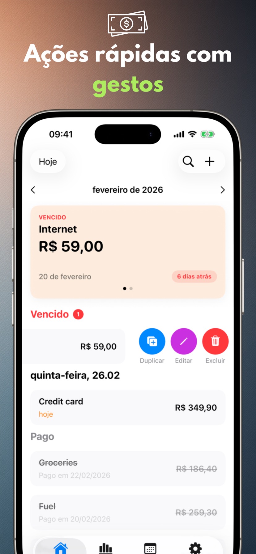 Quick actions with gestures — iPhone