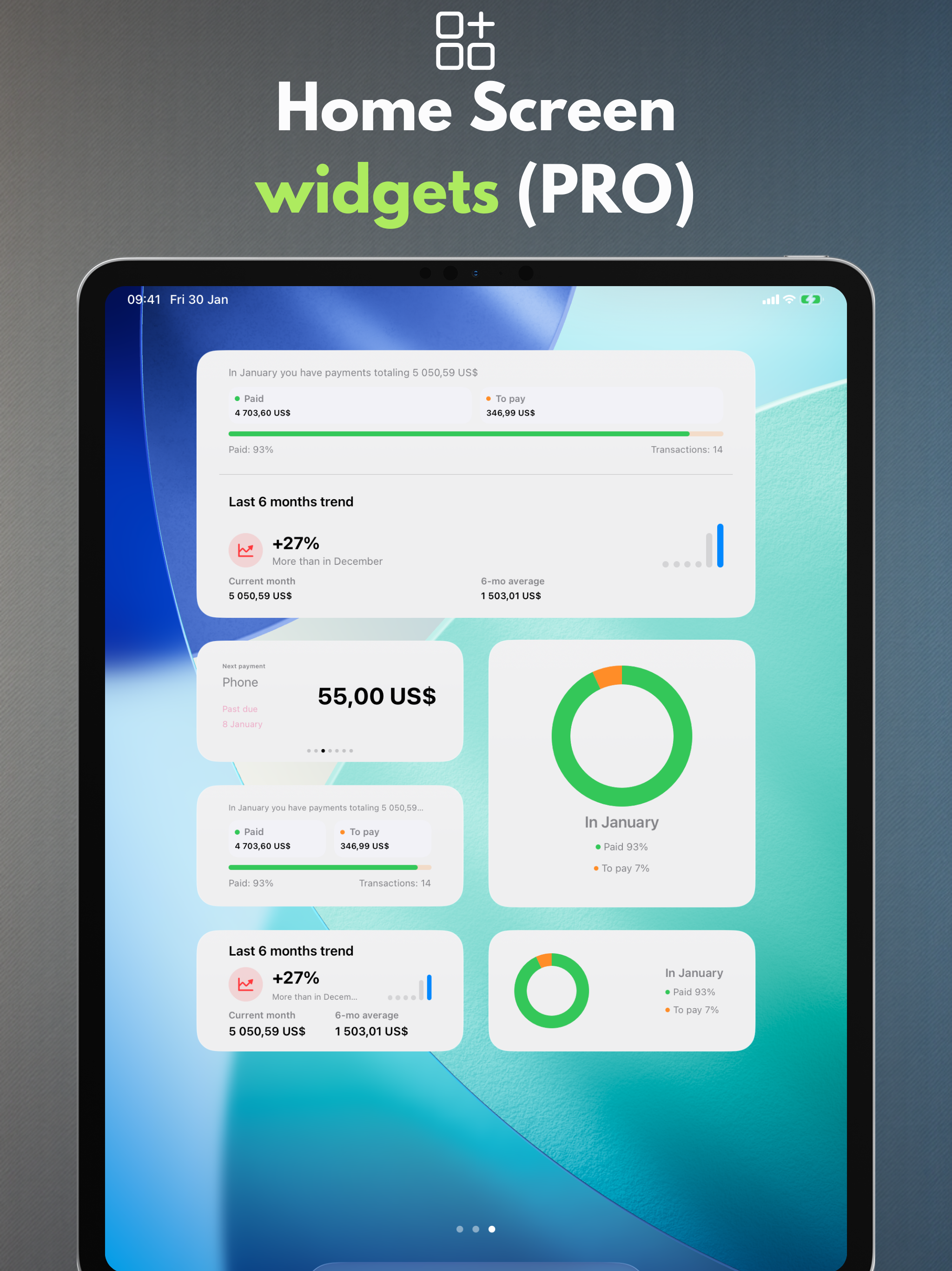 Home Screen widgets (PRO)