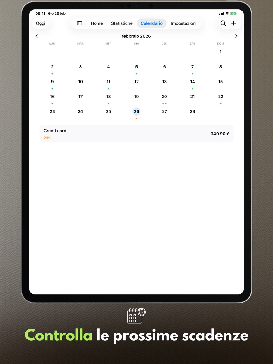 See what's coming — before it's due — iPad