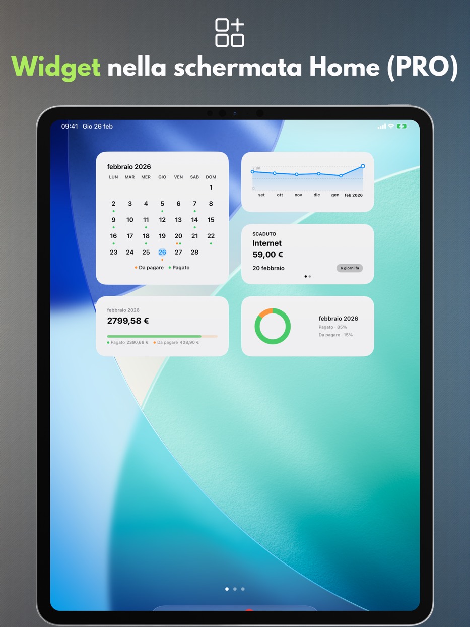 Home Screen widgets (PRO) — iPad