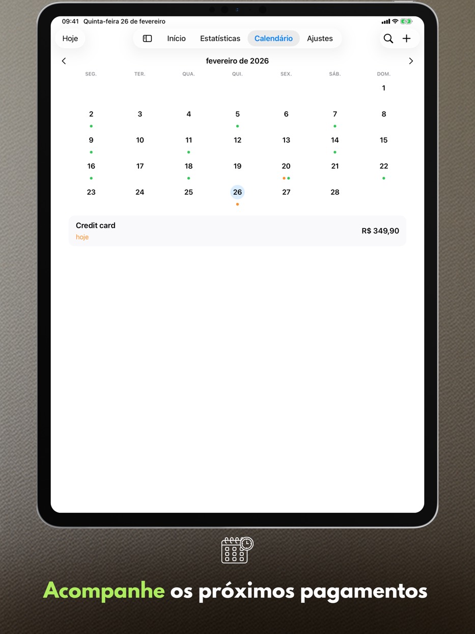 See what's coming — before it's due — iPad
